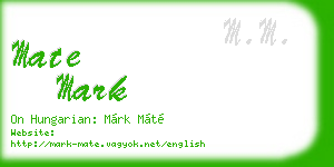 mate mark business card