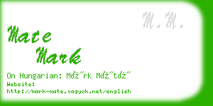 mate mark business card